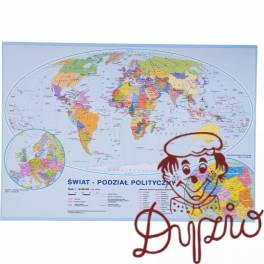 Podkład na biurko MAPA ŚWIATA 55x38 cm KRESKA Podkład na biurko MAPA ŚWIATA 55x38 cm KRESKA