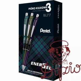 Pióro kulkowe ENERGEL BL77 (3szt.) 3-odcienie czarnego +wkłady LR7 BL77A2-ST3KSVPL PENTEL Pióro kulkowe ENERGEL BL77 (3szt.) 3-odcienie czarnego +wkłady LR7 BL77A2-ST3KSVPL PENTEL