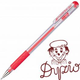 Pióro żelowe PENTEL K116 czerwony z gumowym uchwytem Hybrid Gel Grip Pióro żelowe PENTEL K116 czerwony z gumowym uchwytem Hybrid Gel Grip