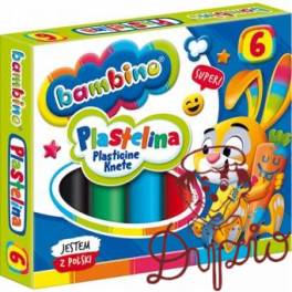 Plastelina BAMBINO 6kol.STANDARD St.Majewski Plastelina BAMBINO 6kol.STANDARD St.Majewski