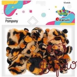 Pompony akrylowe CĘTKI 45szt. mix rozm. 338521 TITANUM Pompony akrylowe CĘTKI 45szt. mix rozm. 338521 TITANUM
