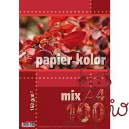 Papier ksero A4 160g KRESKA mix kolorów 100ark Papier ksero A4 160g KRESKA mix kolorów 100ark