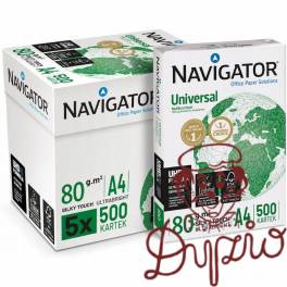 Papier ksero A4 80g (5ryz) NAVIGATOR UNIVERSAL klasa A+ premium Papier ksero A4 80g (5ryz) NAVIGATOR UNIVERSAL klasa A+ premium