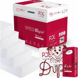 Papier ksero A4 80g POLSPEED (5 ryz) klasa C CIE 153 do drukarek i kopiarek Papier ksero A4 80g POLSPEED (5 ryz) klasa C CIE 153 do drukarek i kopiarek