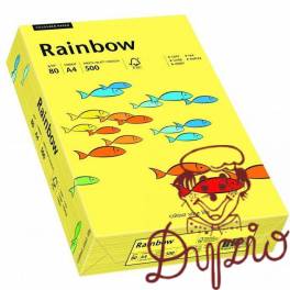 Papier ksero kolorowy A4 80g RAINBOW żółty R16 88042343 Papier ksero kolorowy A4 80g RAINBOW żółty R16 88042343