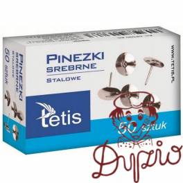Pinezka srebrna (50szt.) GP090-AS TETIS Pinezka srebrna (50szt.) GP090-AS TETIS