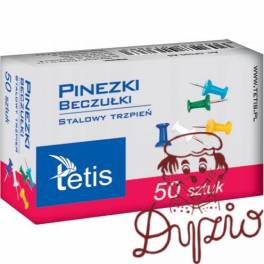 Pinezki beczułki kolor (50szt) GP100-AB TETIS Pinezki beczułki kolor (50szt) GP100-AB TETIS