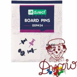 Pinezki tablicowe D.RECT pojemnik 100sztuk 009434 LEVIATAN Pinezki tablicowe D.RECT pojemnik 100sztuk 009434 LEVIATAN