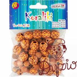 Koraliki plastikowe z wzorem mix 60szt. PJ-0590 ALIGA Koraliki plastikowe z wzorem mix 60szt. PJ-0590 ALIGA
