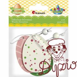 Zawieszki drewniane PISANKI 3szt. 494411 TITANUM Zawieszki drewniane PISANKI 3szt. 494411 TITANUM