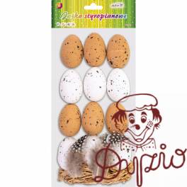 Jajka styropianowe, piórka, paski zestaw 12szt. WPJ-4765 ALIGA Jajka styropianowe, piórka, paski zestaw 12szt. WPJ-4765 ALIGA