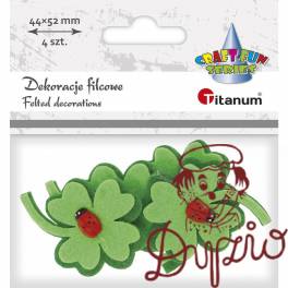 Filcowe KONICZYNKI z drewnianą biedronką 4szt. 399123 TITANUM Filcowe KONICZYNKI z drewnianą biedronką 4szt. 399123 TITANUM