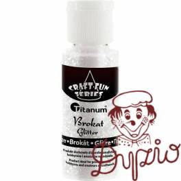 Brokat w buteleczce 20ml biały 307828 TITANUM Brokat w buteleczce 20ml biały 307828 TITANUM