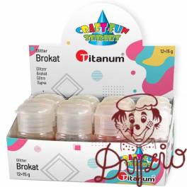 Brokat buteleczki 4 kolory x 3szt. po 15g 307636 TITANUM Brokat buteleczki 4 kolory x 3szt. po 15g 307636 TITANUM