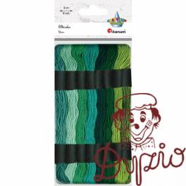 Mulina 8m tonacja zielona 8 kolorów 462572 TITANUM Mulina 8m tonacja zielona 8 kolorów 462572 TITANUM