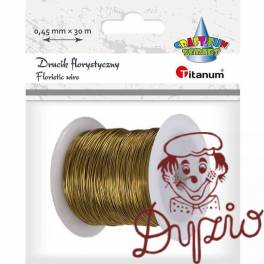 Drucik florystyczny 0,45mm x 30m złoty 339369 TITANUM Drucik florystyczny 0,45mm x 30m złoty 339369 TITANUM
