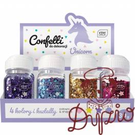 Confetti do dekoracji 30g UNICORN 12szt. INTERDRUK