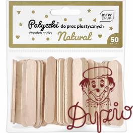 Naturalne patyczki do prac plastycznych 65x10 50szt. INTERDRUK Naturalne patyczki do prac plastycznych 65x10 50szt. INTERDRUK