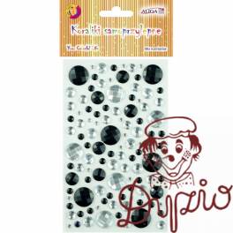 Dżety kryształki samoprzylepne czarne/srebrne mix JET-1826 ALIGA