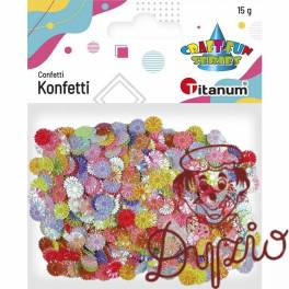 Konfetti kwiaty okrągłe 9mm mix kol. 15g 472902 TITANUM Konfetti kwiaty okrągłe 9mm mix kol. 15g 472902 TITANUM