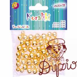 Koraliki plastikowe mix rozmiarów (60 sztuk) złote PJ-9463 ALIGA Koraliki plastikowe mix rozmiarów (60 sztuk) złote PJ-9463 ALIGA