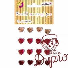 Dżety kryształki samoprzylepne serca 12mm mix kolorów JET-2411 ALIGA Dżety kryształki samoprzylepne serca 12mm mix kolorów JET-2411 ALIGA