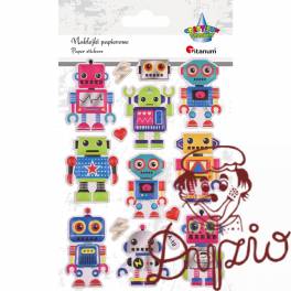 Naklejki wypukłe ROBOTY 14szt. 496280 TITANUM Naklejki wypukłe ROBOTY 14szt. 496280 TITANUM