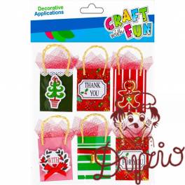 Naklejki papierowe 3D PREZENTY 6szt. 501399 Naklejki papierowe 3D PREZENTY 6szt. 501399