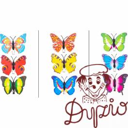 Motylki dekoracyjne na klipsie 7,5cm (3) MOD-5397 ALIGA Motylki dekoracyjne na klipsie 7,5cm (3) MOD-5397 ALIGA