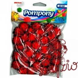 Pompony metaliczne 2cm czerwone (40 szt.) POM24 BREWIS Pompony metaliczne 2cm czerwone (40 szt.) POM24 BREWIS