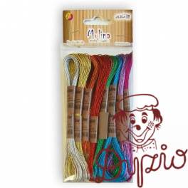 Mulina metalizowana mix 8 kolorów dł.8m MUL-3150 ALIGA Mulina metalizowana mix 8 kolorów dł.8m MUL-3150 ALIGA