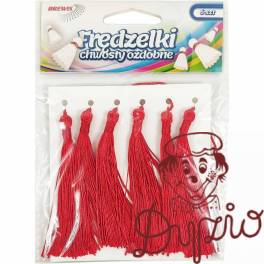 Frędzelki (chwosty ozdobne) FR4 (6 sztuk) 8 cm czerwone BREWIS Frędzelki (chwosty ozdobne) FR4 (6 sztuk) 8 cm czerwone BREWIS
