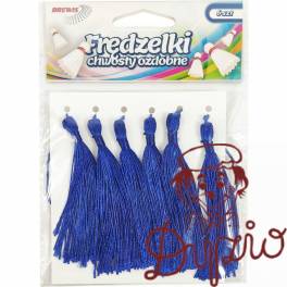 Frędzelki (chwosty ozdobne) FR5 (6 sztuk) 8 cm niebieskie BREWIS Frędzelki (chwosty ozdobne) FR5 (6 sztuk) 8 cm niebieskie BREWIS