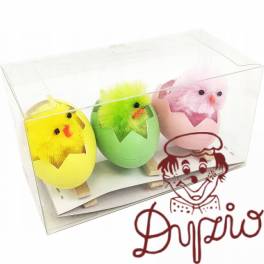 Kurczaki w skorupce na klamerce 5,5cm (3 sztuki) SKE3 BREWIS Kurczaki w skorupce na klamerce 5,5cm (3 sztuki) SKE3 BREWIS