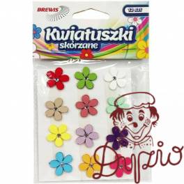 Kwiatuszki skórzane (12 sztuk) KS1 BREWIS