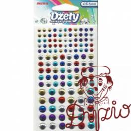 Dżety samoprzylepne 4,6,8mm mix kol. (125szt.) DS76 BREWIS Dżety samoprzylepne 4,6,8mm mix kol. (125szt.) DS76 BREWIS