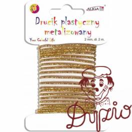 Drucik plastyczny met. złoty 2mm x 2m DA-2108 ALIGA