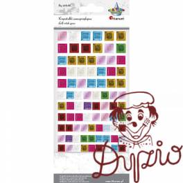 Kryształki samoprzylepne kwadratowe mix. kolorów 84 szt. 460225 TITANUM Kryształki samoprzylepne kwadratowe mix. kolorów 84 szt. 460225 TITANUM