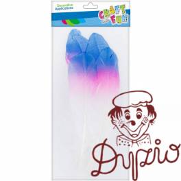 Piórka ozdobne białe/tęczowe 17-22cm 6szt. 463653 Piórka ozdobne białe/tęczowe 17-22cm 6szt. 463653