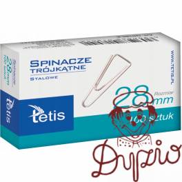 Spinacz trójkątny 28mm (100szt.) GS180-B TETIS Spinacz trójkątny 28mm (100szt.) GS180-B TETIS