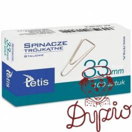 Spinacz trojkątny 33mm (100szt. GS180-C TETIS Spinacz trojkątny 33mm (100szt. GS180-C TETIS