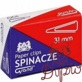 Spinacz T-31 mm GRAND trójkątny 10op x 100sztuk 110-1387 Spinacz T-31 mm GRAND trójkątny 10op x 100sztuk 110-1387
