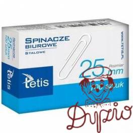 Spinacze biurowe 25mm (100szt.) GS140-A TETIS Spinacze biurowe 25mm (100szt.) GS140-A TETIS