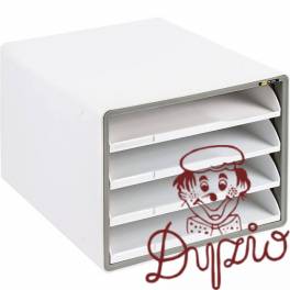 Szafka na dokumenty Yellow One platikowa 4 szuflady otwarte szara YL-SP04NW 120-1896 Szafka na dokumenty Yellow One platikowa 4 szuflady otwarte szara YL-SP04NW 120-1896