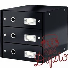 Pojemnik z 3 szufladami czarny C&S WOW 60480095 Leitz Pojemnik z 3 szufladami czarny C&S WOW 60480095 Leitz