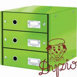 Pojemnik z 3 szufladami Leitz C&S, zielony 60480054 Pojemnik z 3 szufladami Leitz C&S, zielony 60480054