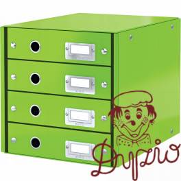 Pojemnik z 4 szufladami Leitz C&S, zielony 60490054 Pojemnik z 4 szufladami Leitz C&S, zielony 60490054