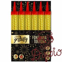 Fontanna tortowa ZŁOTA 12cm (12szt) F12-12 GO PARTY Fontanna tortowa ZŁOTA 12cm (12szt) F12-12 GO PARTY