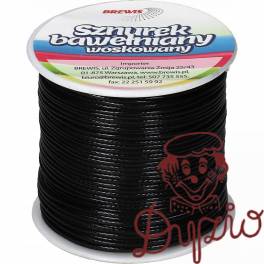 Sznurek bawełniany woskowany 1mm 25m czarny SBW4 BREWIS Sznurek bawełniany woskowany 1mm 25m czarny SBW4 BREWIS