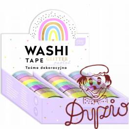 Taśma dekoracyjna 5m GLITTER PASTEL 8 kolorów opakowanie 24sztuki INTERDRUK Taśma dekoracyjna 5m GLITTER PASTEL 8 kolorów opakowanie 24sztuki INTERDRUK